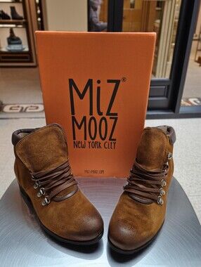 Miz Mooz Steffy Ankle Boots Bootie Women's Sz Eu 38 Usa Sz 8 Wide New